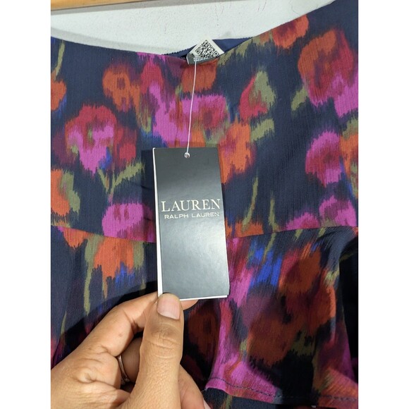 Ralph Lauren Womens Floral Ruffle Skirt Sz 12 Cottagecore Feminine Luxe Coquette - Picture 6 of 11
